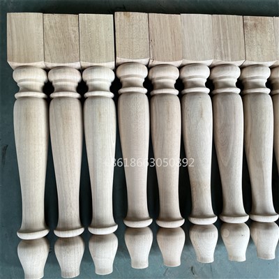 Rooj tog nrog RUBBER Wood Legs Carving