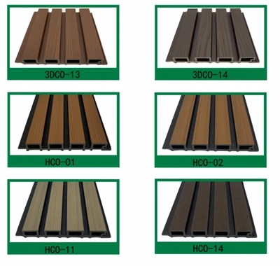 WPC Ntoo Thiab Yas Sab Nraum Fluted Phab Ntsa Vaj Huam Sib Panels Phab Ntsa